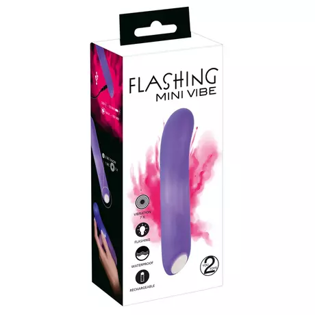 You2Toys - Flashing Mini Vibe - akkus, világító vibrátor (lila)