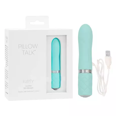 Pillow Talk Flirty - akkus rúd vibrátor (türkiz)