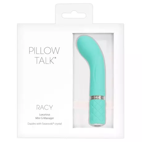 Pillow Talk Racy - akkus, keskeny G-pont vibrátor (türkiz)