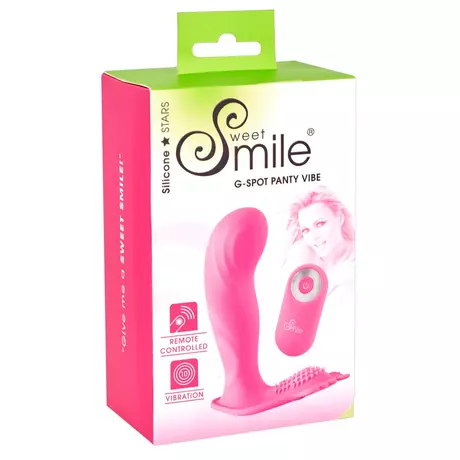 SMILE G-Spot Panty - akkus, rádiós felcsatolható vibrátor (pink)