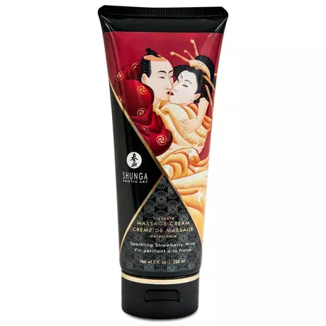 Shunga - masszázs krém - eper (200ml)