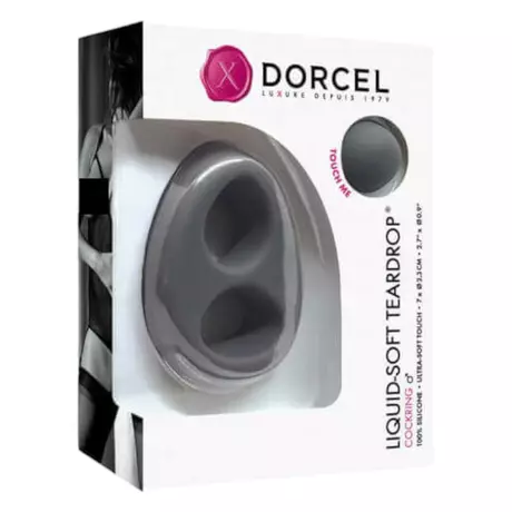 Dorcel Liquid-soft Teardrop - péniszgyűrű (szürke)