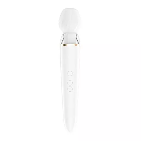 Satisfyer Double Wand-er - okos masszírozó vibrátor (fehér)