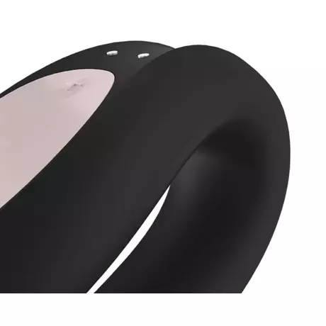 Satisfyer Double Joy - okos, akkus, vízálló párvibrátor (fekete)