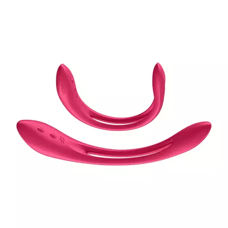 Satisfyer Elastic Joy - akkus, flexibilis párvibrátor (piros)