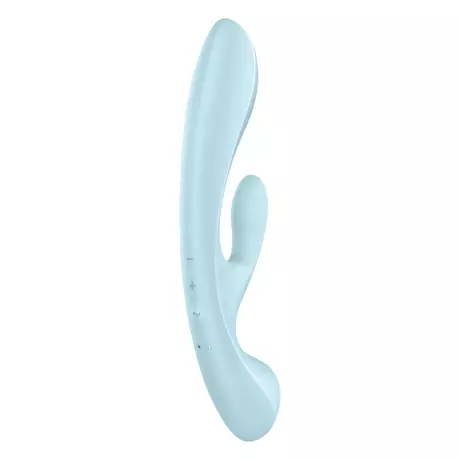 Satisfyer Triple Oh - akkus, csiklókaros vibrátor (kék)