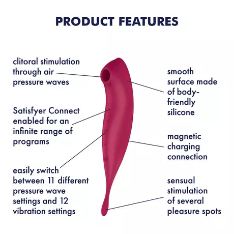 Satisfyer Twirling Pro - okos 2in1 csiklóvibrátor (piros)