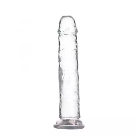 Addiction Crystal - talpas dildó (áttetsző) - 20cm