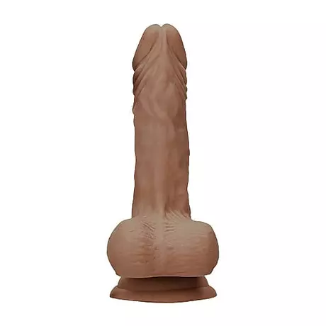 RealRock Dong 10 - élethű, herés dildó (25cm) - sötét natúr