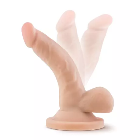 Dr. Skin 4 - tapadótalpas, herés élethű dildó - natúr (12cm)