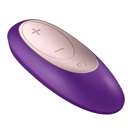 Satisfyer Double Plus Remote - rádiós, akkus párvibrátor (lila)