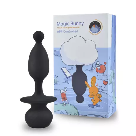 Magic Motion Bunny - okos anál vibrátor nyuszifarokkal (fehér)