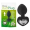 You2Toys Butt Plug - fehér köves anál plug (fekete)