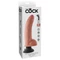 King Cock 9 - hajlítható, tapadókorongos vibrátor (26cm) - natúr