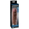 X-TENSION Mega 2 - élethű péniszköpeny (20,3cm) - sötét natúr