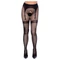 Cottelli Legwear - combfixes nyitott harisnya - fekete (S-L)