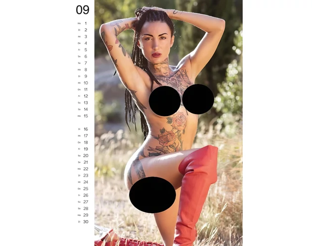 Tattoo Girls - tetovált nők naptár - 2025 (1db)