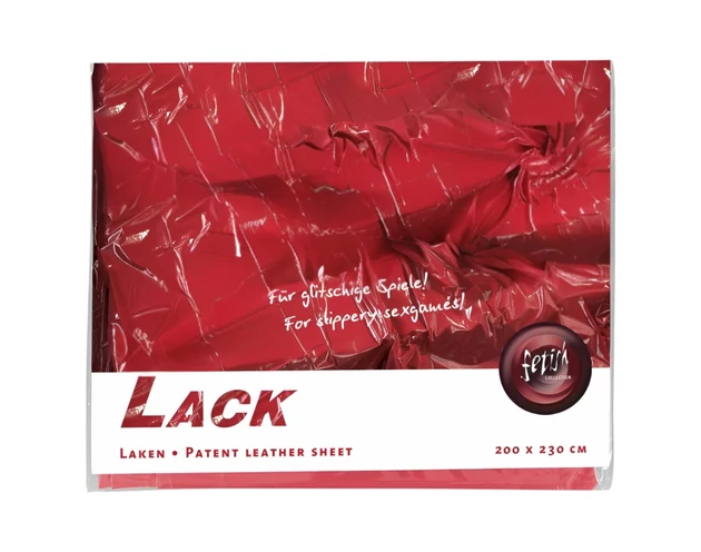 Lakk lepedő - 200x230cm (piros)