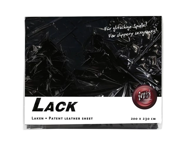 Lakk lepedő - 200x230cm (fekete)