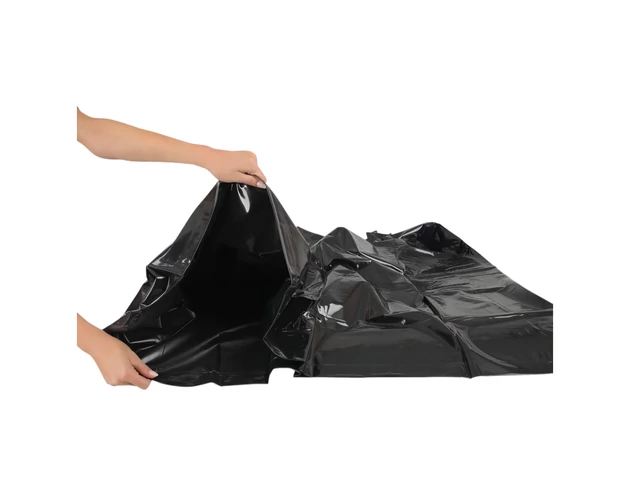 Vinyl szex ágynemű - fekete (135x200cm)