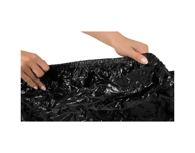 Lakk lepedő - gumis - 220x220cm (fekete)