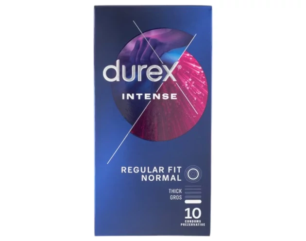 Durex Intense - bordázott és pontozott óvszer (10db) -