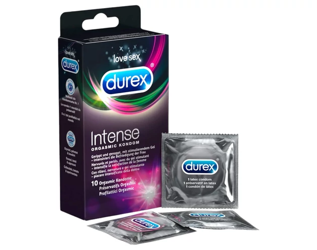 Durex Intense - bordázott és pontozott óvszer (10db) -
