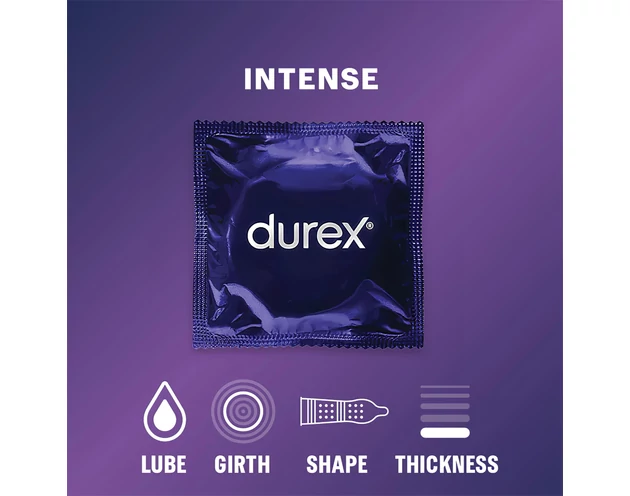 Durex Intense - bordázott és pontozott óvszer (10db) -