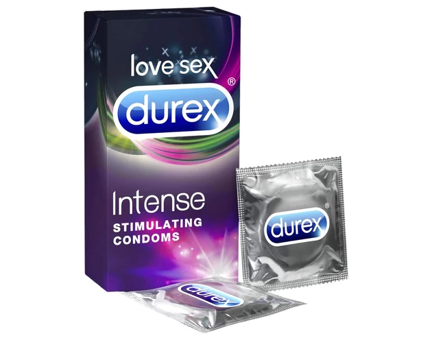 Durex Intense - bordázott és pontozott óvszer (10db) -