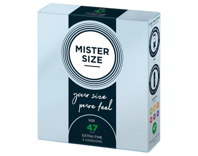 Mister Size vékony óvszer - 47mm (3db)