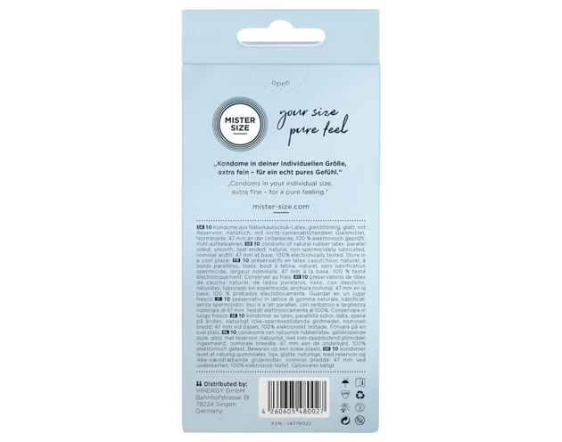 Mister Size vékony óvszer - 47mm (10db)