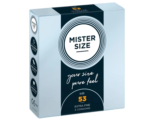 Mister Size vékony óvszer - 53mm (3db)