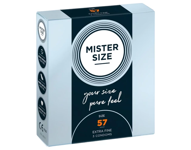 Mister Size vékony óvszer - 57mm (3db)