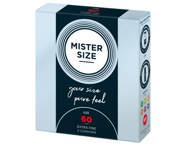 Mister Size vékony óvszer - 60mm (3db)