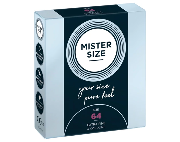 Mister Size vékony óvszer - 64mm (3db)