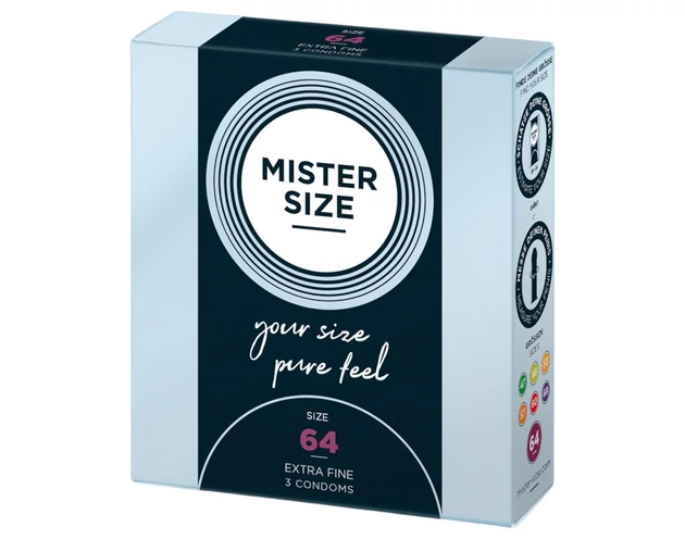 Mister Size vékony óvszer - 64mm (3db)