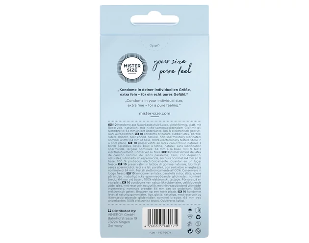 Mister Size vékony óvszer - 64mm (10db)