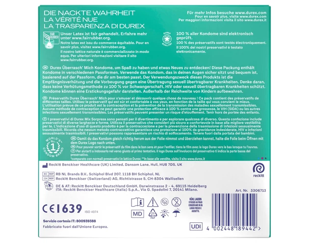 Durex Surprise Me - óvszer csomag (30db)