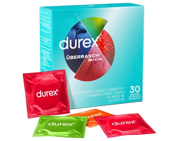 Durex - ízesített óvszer csomag (30db)