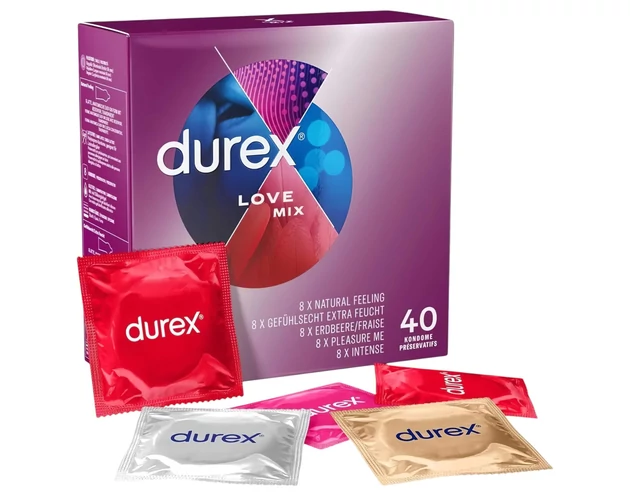 Durex Love Mix - óvszer csomag (40db)