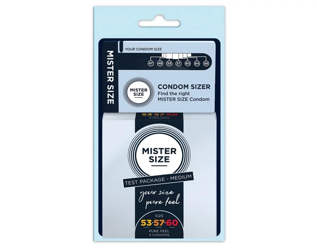 Mister Size óvszer Tesztcsomag Péniszmérővel - 3db