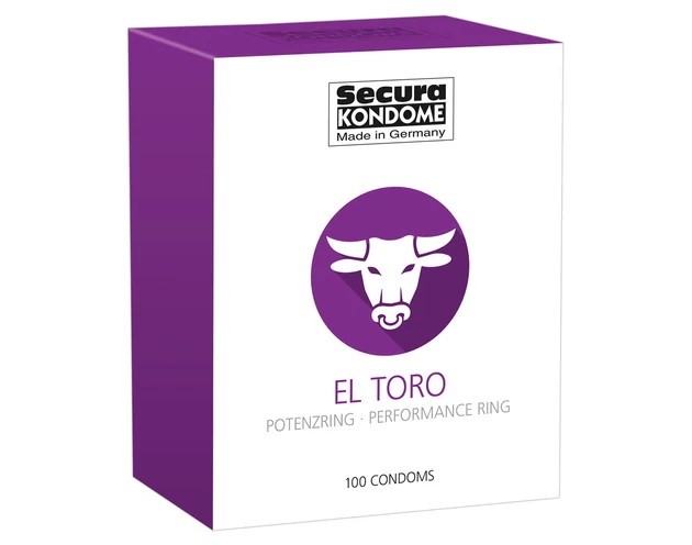 Secura El Toro - potenciagyűrűs óvszerek (100db)