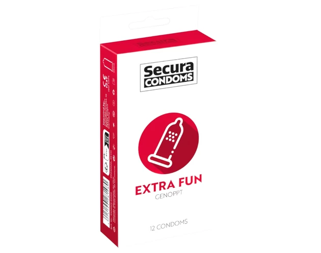 Secura Extra Fun - pontozott óvszer - 53mm (12db)