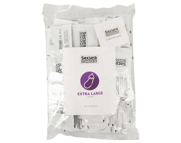 Secura Padlizsán - extra nagy óvszer - 60mm (100db)