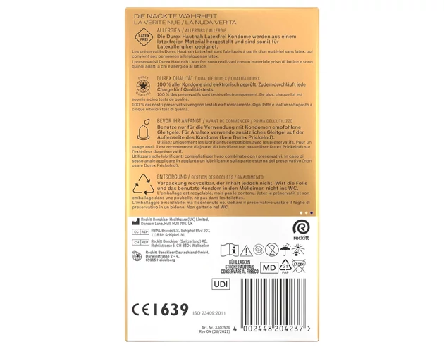 Durex Hautnah - latexmentes óvszer (16db)