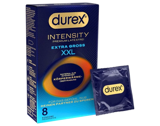 Durex Intensity XXL - latexmentes óvszer (8db)