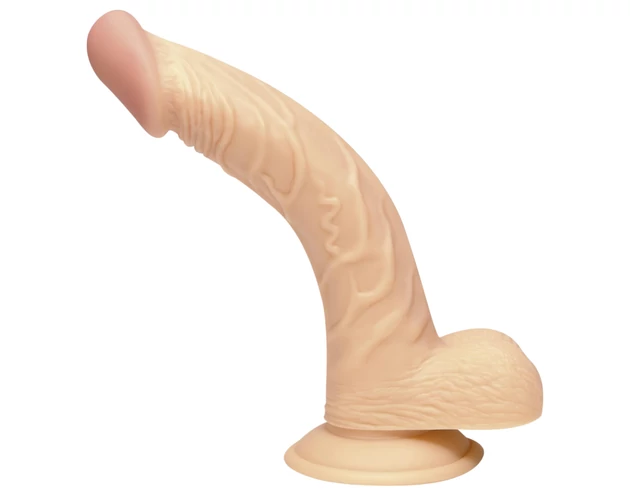 NMC 7.5 - Hajlított natúr dildó (19cm)