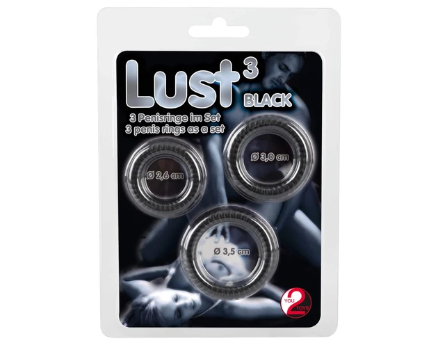 You2Toys - Lust péniszgyűrű trió - fekete