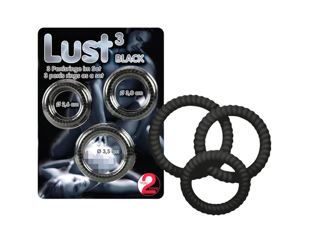 You2Toys - Lust péniszgyűrű trió - fekete