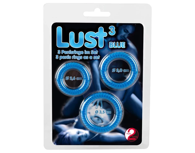 You2Toys - Lust péniszgyűrű trió - kék